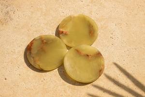 Ensemble de sous-verres en marbre onyx fait main avec support, ensemble de six, décoration de table de luxe - Product Image 5