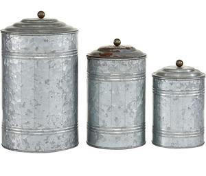 <b>Set</b> of 3 New Arrival Farmhouse Kitchen Storage Bread <b>Canister</b> Vintage Metal Storage <b>Canister</b> for Cookies - Product Image 6