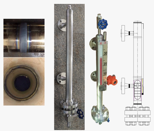 أجهزة قياس مستوى المياه لقياس مستوى المياه السائل العائم المغناطيسي الصناعي مع جهاز إرسال RS485 HART 4 ~ 20mA - Product Image 5