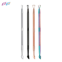 Bahasa Pro Fournitures pour Ongles Outils de dissolvant de vernis en gel en acier inoxydable pour manucure Poussoir à cuticules pour Nail Art