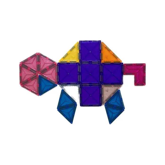 공룡 마그네틱 타일, 소년/소녀를 위한 3 세 어린이를 위한 동물 자석 조립 장난감-8,3D 빌딩 블록
