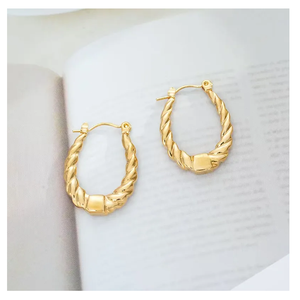 À la mode 2025 acier inoxydable rond cercle boucles d'oreilles en acier inoxydable conception Simple luxe or boucles d'oreilles mode boucles d'oreilles - Product Image 3