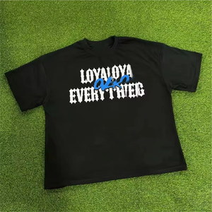 Nouveaux T-shirts Homme Oversize Vintage 2026 100% Coton Streetwear Grammage Lourd Délavé à l'Acide avec Logo Graphique Personnalisé - Product Image 5