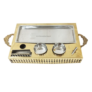 Soporte de bandeja y juego de cuenco para servir salsa para fiesta, juego de exhibición de mesa de postre de Navidad, bandeja de comida decorativa para boda, juego de vajilla - Product Image 1