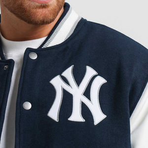2025แจ็กเก็ตผ้ากำมะหยี่ปักลายสไตล์สตรีทชั้นสูงโลโก้ด้านหน้าแบบกำหนดเองตัวหนังสือเบสบอล - Product Image 2