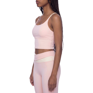 Camiseta de yoga con bloques de color para mujer, ropa deportiva ligera y transpirable con sujetador acolchado - Product Image 6