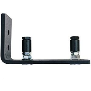 Quincaillerie murale réglable de style industriel pour porte de grange avec support coulissant et 2 roulettes - Product Image 1
