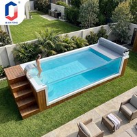 Piscine hors sol de 20 pieds de long, grande capacité, pour famille, hôtel, resort, extérieur, avec kit complet.