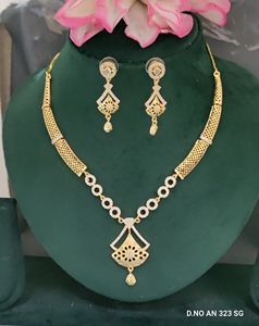 Collar Dorado CZ AD SKU AN 323 SG C3 - Product Image 2