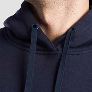 Sudadera con Capucha Baseline Azul Marino 100% Algodón French Terry Oversize con Bordado 3D y Estampado Serigrafiado de Patrón Sólido - Product Image 6