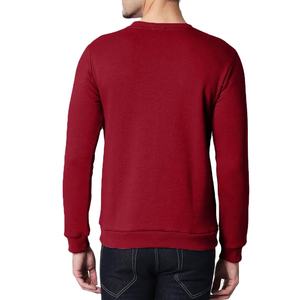 Qualité supérieure 100% coton à manches longues pull sweat nouveau Style Streetwear couleur unie décontracté hiver chaud uni teint 2 pièces - Product Image 5