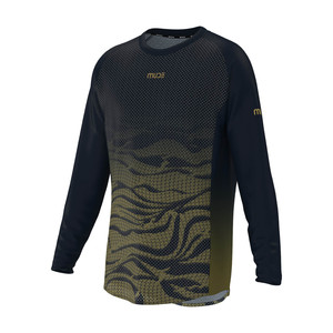 T-shirt à manches longues compressif pour homme, course sur sentier, DUNE Gold - Product Image 1