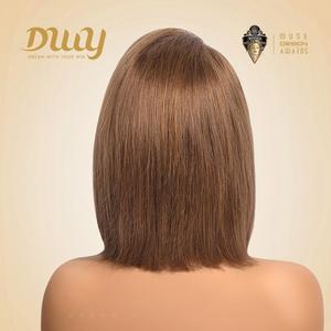 Corinne C-DWy Remy Hair 13*6 Pre-Plucked Bob Synthetic <b>Wig</b> with 4x4 Invisible HD for Lace Frontal Natural Textured <b>Human</b> Hair - Product Image 4