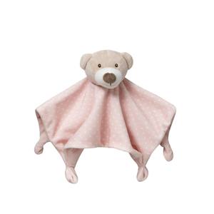 Clásico Doudou Rosa Mod. Osito de Peluche con Diseño de Puntos, Técnica No Tejida - Product Image 1