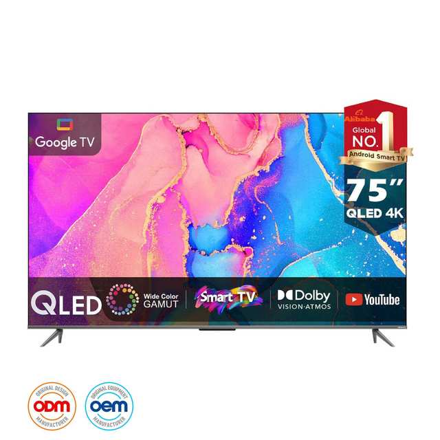 "4K HDR10 Quantum Doby LED Television with True Color Panel for Living Room Classroom"