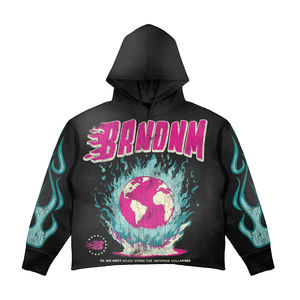 Sudadera con Capucha Personalizada para Hombre, Impresión Digital DTG Lavada, Algodón/Poliéster, Nueva Sudadera con Capucha con Estampado Gráfico Personalizado con Logotipo - Product Image 1