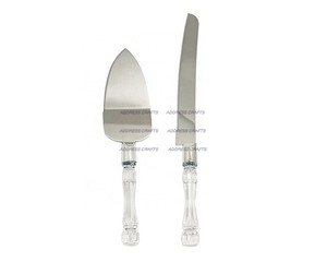 Serveur de gâteau en acier inoxydable à poignée en acrylique de style américain Présentoir de piédestal de mariage utilisé pour le dessert Offre Spéciale par adresse Artisanat Inde - Product Image 6