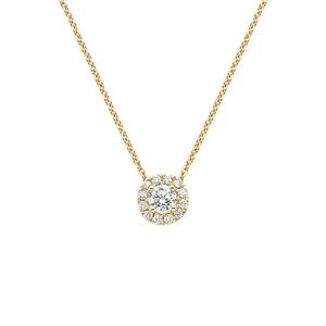 Luxury 925 Sterling <b>Silver</b> Diamond Halo Pendant <b>Necklace</b> for Ladies Manufacturer's Gift Jewelry From India - Product Image 2
