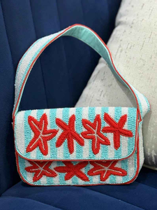 Multicolor Beaded <b>Bag</b> with Handle, Handheld <b>Bag</b>, Casual Hand <b>Bag</b>, Indian Handicraft, Handmade <b>bag</b> - Product Image 5