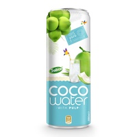 OEM Fabricant vietnamien Canette Alu de 330ml Eau de coco avec pulpe filtrée Pastèque Saveur Eau de coco