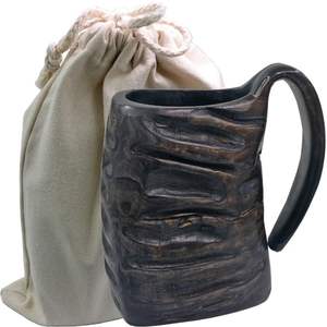 แก้วน้ำเขาควายไวกิ้งแบบดั้งเดิมพร้อมดีไซน์แบบเรียบง่ายสำหรับดื่มเบียร์ไวกิ้งหรือไวน์ - Product Image 5