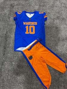 Uniformes de football américain imprimés par sublimation personnalisée de haute qualité ensembles de maillots respirants pour hommes jeunes vêtements de football américain - Product Image 6