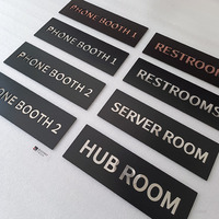Letrero de Número de Puerta Moderno Personalizado para Hotel, Escuela, Oficina, Apartamento, con Braille, Montaje en Pared