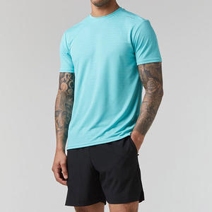 Conjunto Deportivo Transpirable para Hombre, Traje Deportivo de Verano, Camiseta de Manga Corta y Pantalones Cortos, Conjunto de Dos Piezas, Tela Forrada de Poliéster/Algodón - Product Image 4