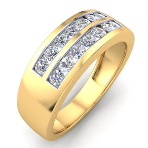 Bague classique élégante en or 14 carats pour femmes 0.71Cts VS Clarity Lab Grown EF Color Diamond Luxurious Classic Jewelry for Women - Product Image 1