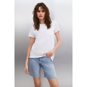 GRIMELANGE Samantha T-shirt basique en tricot long pour femme, 100% coton biologique, coupe confortable - Product Image 5
