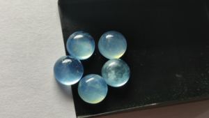 Cabujón de Aguamarina lechosa con forma de 12mm al por mayor, piedra preciosa azul natural para la fabricación de joyas, proveedor directo de piedra de Aguamarina real - Product Image 6