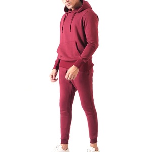 Ensemble de survêtement pour homme de haute qualité, à capuche, en molleton doux, uni, confortable, décontracté, pour l'hiver - Product Image 1