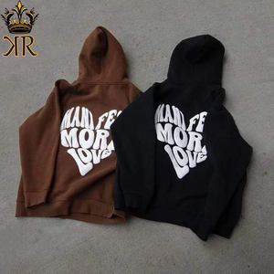 เสื้อฮู้ดดี้คุณภาพสูงสำหรับผู้ชาย เสื้อฮู้ดดี้ผ้าฝ้ายสำหรับผู้ใหญ่ ฮู้ดดี้พิมพ์โลโก้แบบนูนตามสั่ง - Product Image 1