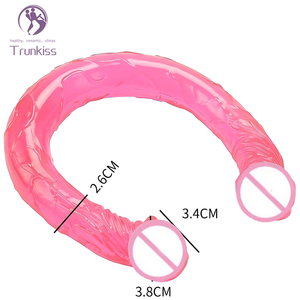 Venta caliente consolador de silicona de doble cabeza producto sexual para adultos Manual <span class=keywords><strong>Vagina</strong></span> femenina Anal Consolador de masturbación de estimulación Dual - Product Image 4