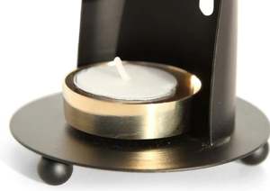 Quemador de incienso ajustable de latón de tendencia con soporte de hierro y mango de madera Quemador de carbón Quemador de incienso ajustable en altura - Product Image 4