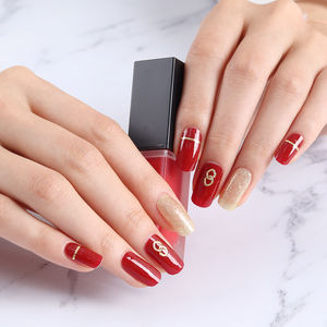Tiras de uñas de Gel de alta calidad Signity 3D superventas negro rojo fácil salón pegatinas de uñas moda coreana artículo Decoratio - Product Image 6