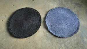 BOHO Kitchen Table Decor Set Eco-Friendly Raffia Fiber Custom Printed <b>Woven</b> <b>Placemats</b> Coasters Office Coffee Dining Party - Product Image 5