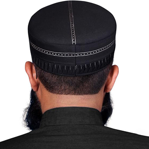 Turbante Moda Aahsun Cap Oración Islámica Namaz Topi Eid Ramadan Pray Árabe Bordado Kufi Sombreros - Product Image 3