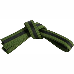 Cinturón Profesional de Artes Marciales Brasileñas (BJJ) Color Verde Esmeralda con Franja Central Negra - Product Image 2