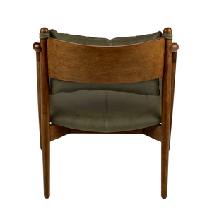 Sillón Moderno de Madera Maciza con Asiento Tapizado, Silla de Madera Minimalista para Sala de Estar, Hotel y Apartamento - Product Image 4