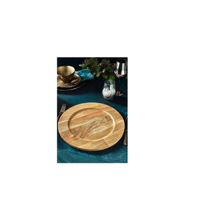 Wood Food Serving Charger <b>Plate</b> Restaurant Hotel <b>Snack</b> <b>Plate</b> Hot Sale Round Shape and Hot Sale Product - Product Image 6