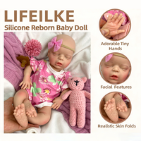 Poupées Bébé Reborn en Silicone Plein Corps Personnalisables de 18 Pouces, Réalistes avec Dégradé de Couleurs 3D, Certifiées ASTM pour la Pratique en Crèche