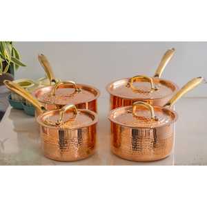 Cacerola de Cobre con Revestimiento de Estaño y Tapa de Acero Inoxidable y Hierro Fundido para Cocina de Inducción, Utensilios de Cocina y Servicio - Product Image 6