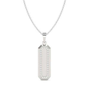 Achetez des pendentifs en argent pur 925 pour hommes et garçons, design géométrique tendance, plaqué rhodium, or 18 carats, zircon, diamants, pierres de perle - Product Image 1