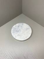 Ensemble de sous-verres ronds en marbre blanc Sous-verres en pierre naturelle faits à la main