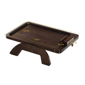 ส่วนบุคคลถาดโซฟาไม้วอลนัท: ที่เท้าแขนที่ทันสมัยและใช้งานได้สำหรับขนมขบเคี้ยวรีโมทและถ้วยกาแฟ - Product Image 1
