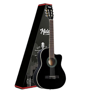 Kit de guitare classique 4/4 avec tige de tension réglable, manche en acajou, touche en palissandre, finition brillante, support de guitare, sac et capo |   Midex - Product Image 2