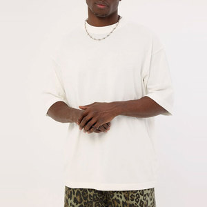 T-shirt à épaules tombantes de haute qualité, coupe oversize unisexe pour hommes et femmes, idéal pour l'été, léger, confortable, col rond, prix bas - Product Image 4