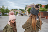Bonnet de voyage LaVitta Ida Polish, chapeau chaud de haute qualité avec pompon artificiel pour femme, agréable et confortable pour une utilisation quotidienne en extérieur