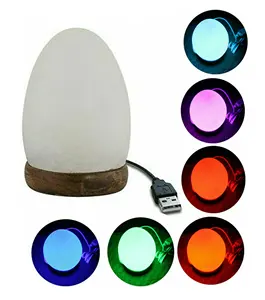 Himalayan White Salt Egg Shape <b>Mini</b> USB <b>Lamps</b>, Himalayan Salt Egg Shape <b>Mini</b> Usb <b>Lamp</b>, Himalayan White Salt Crafted Egg <b>Lamps</b> - Product Image 4